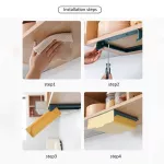 Under-Drawer Storage Boxes Self-Aadhesive Sundries Stationery Statione Box School Pen Holder Case Container Kitchen Desk Organizer