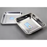 Square Stainless Steel Plate Grill BBQ Storage Steamed Grilled Fish Dish Rectangular Plate Tray for Food Thickening Pans