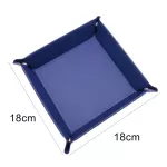 Foldable Storage Box Pu Leather Square for Dice Table Games Key Wallet Coin Box Tray Desk Storage Box Tays Decor