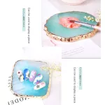 Natural Resin Nail Art Color Palette Acrylic Gel Holder Drawing Color Paint DIY DIY DISPLAY TOOLS