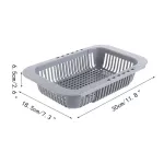 Kitchen Plastic Dish Drainer Tray Large Sink Drying Rack Storage Organizer Adjustable Kitchenware Cutlery Drip Plate
