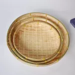 Handmade Weveing ​​Bamboo SEEVE BAMBOO RAFT ROUND DIY DIY DECORIVE FRUIT BRUAD BASKET KITCHCHEN STORAGE