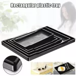 Big Serving Tray Rectangular Plastic Tray Food Service for Restaurant Home Hotel Storage Traile