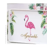 Nordic Flamingo Storage Rectangle Fruit Dessert Drink Storage Home Decoration Plate Creative Penh Jewelry Dish