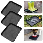 3PCS Multifunctional Foyer Plant Duty Shoe Plate Hall Washable Bots Outdoor Home Plastic Stray Trays Flower Pots Garden Tool