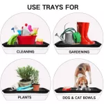 3PCS Multifunctional Foyer Plant Duty Shoe Plate Hall Washable Bots Outdoor Home Plastic Stray Trays Flower Pots Garden Tool