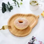 Dessert Plate Wooden Dish Heart / Pear / Bear Shape Dinner Plate Bread Dish Plate Snack Fruit Tray Storage Kitchen Supplies