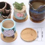 Round Wooden Bowl Plate SUCCULENT STORAGE TRAY Base Home Decoration Crafts 3 Type Garden Decoration
