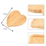 Dessert Plate Wooden Dish Heart / Pear / Bear Shape Dinner Plate Bread Dish Plate Snack Fruit Tray Storage Kitchen Supplies