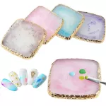 Resin Agate Piece Manicure Tray Makeup Organizer Desk Storage Organizer Square Display Tool