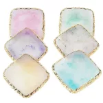 Resin Agate Piece Manicure Tray Makeup Organizer Desk Storage Organizer Square Display Tool