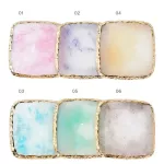 Resin Agate Piece Manicure Tray Makeup Organizer Desk Storage Organizer Square Display Tool