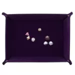 PU Leather Dice Rolling Tray Collapsible Desk Square Dice Tay Storage Box for Table Games P9
