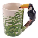 Woodpecker 3d Bird Mugs Cartoon Animal Ceramic Coffee Mug Funny Porcelain Tea Water Cup Kids S201-300ml
