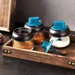 Kitchen Glass Spices Bottles Glass Sugar Salt Honey Storage Jar 280ml Seasoning Storage BRUT BRUN LID Accessories 1PC