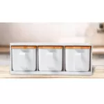 Spice Jar Seasoning Box Plastic Salt Pepper Kitchen Cumder Storage Bottle Clear Transparent Rack Condiment Set Tools