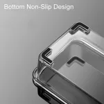 3/4GRID Acrylic Transparent Seasoning Box Salt and Pepper Kitchen Spice Container Condiment Storage with Spoon Seasoning Box Set