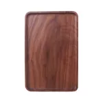 Square/Round Storage Plate Wooden Coasters Tray for Drinks with Water Storage Function Nature Walnut Tray Kitchen Tableware
