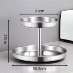 360 Degree Rotating Service Tray Plate Kitchen Spice Seasoning Bottle Storage Organizer for Dry Food Snack