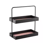 Double-Layer Storage Jewelry Rack Nordic Dessert Organizer Handled Cosmetics Holder