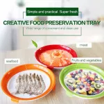 Food Preservation Tray Reusable Plastic Keeping Fresh Spainer Refrigerator Microwave Kitchen Food Storage Plates