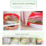 Food Preservation Tray Reusable Plastic Keeping Fresh Spainer Refrigerator Microwave Kitchen Food Storage Plates