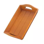 Retro Wooden Curved Serving Tray Storage Box Food Holder for Family Dinner Tay