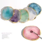 Creative Decoration Organizer Jewelry Display Plate Necklace Ring Earrings Display Tray New Resin Storage Painted Palette Tay