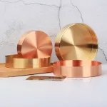 Copper Round Crimping Storage Tray Desk Metal Storage Organizer Jewelry Organizer Home Decor