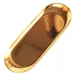 Nordic Style Golden Oval Plate Jewelry Storage Small Tray Steel Snack Tray Metal Storage Tay