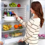 Home Organizer Tray Rotating Fridge Organizer Cosmetics Tray Kitchen Organizer Non-Slip Small/Large