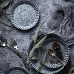 JINSERTA VINTAGE Antique Metal Tray Handcrafted Round Wrought Iron Storage Rustic Retro Tray for Home Church Wedding