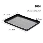 Newly Serving Tray Rectangular Plastic Tray Food Serving Trays For Restaurant Home Hotel Trays Durable Mk
