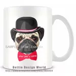 Custom Cute Pug Funny Novelty Travel Mug 11oz Ceramic Coffee Tea Milk Cup Personalized Birthday S