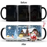 New Merry Ceramic Heat Sensitive Thermochromic Coffee Milk Water Cup Color Changing Cups