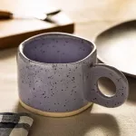 280ml Ring Handle Ceramic Mug Candy Color Milk Coffee Cup Office Home Drinkware Breakfast Cup Handgrip Cups