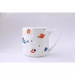 Oussirro Cute Ceramic Cup Cartoon Mug Space Galaxy Creative Glass Large Capacity Milk Cup Couple Present Coffee Cup Box