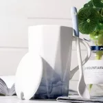 Nordic Ceramic Coffee Mug With Lid And Spoon Porcelain Household Couple Milk Mug Creative Office Tea Cup Drinkware
