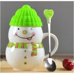 Snowman Mugs Creative S Coffee Milk Cups Ceramic Tea Cup For Xmas Birthday Mug With Spoon