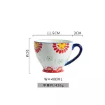 New Product Explosion Heavy Color Hand-Painted Oatmeal Breakfast Cup Home Large-Capacity Mug Coffee Ceramic Cup Creative