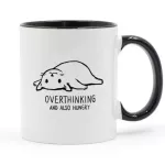 Overthinking And Also Hungry Coffee Mug Creative S 350ml Milk Cup Mug