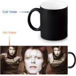 David Bowie Mugs Cup S Magical Heat Sensitive Black Color Change Coffee Tea Cups Ceramic Mug