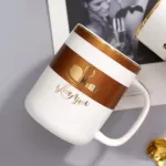 EWAYS Ins Nordic Ceramic MUUG RETRO GOLDEN MOUTH BONE COVEN AN COVERE CUP COUPLE CREATIVE SOUL Quality MUG