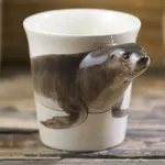 3D Sea Lion Cup Handmade Animal Coffee Cup Cartoon Ceramic Cup Handmade Creative Cup