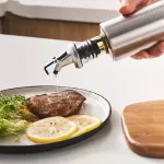 Glass Oil Pot Japanse Style Oooil PPOT Stainless Steel Seasoning Bottle Gglass Oil Pot Kitchen Seasoning Jar Set