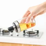 Kitchen Supplies Seasoning Jar Seasoning Pot Set Combination Glass Creative Kitchen Supplies Spoon Cover Integrated Round