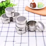 Magnetic Dustproof Visible Stainless Steel Seasoning Potdoor Spice BarbeCue Seasoning Pot With Stickers