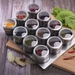 Stainless Steel Magnetic Spice Pot Jar Dustproof Visible Seasoning Box Cruet Can Kitchen Organizer Supplies Tightness Easy Open