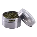 Stainless Steel Magnetic Spice Pot Jar Dustproof Visible Seasoning Box Cruet Can Kitchen Organizer Supplies Tightness Easy Open