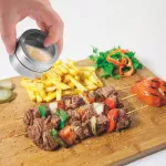 Magnetic Spice Jar Set with Sticker Stainless Steel Spice Tins Spice Storage Container Pot Kitchen Condiment Holder Kitchen Tool